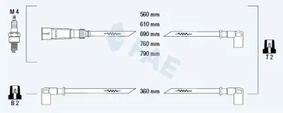 Novedad Juego de cables de encendido FAE 83950 FAE 83.950